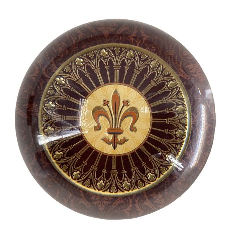 Paperweight in Box Jane Seymour St. Catherines Court Crystal Fleur De Lis NEW - Picture 2 of 15