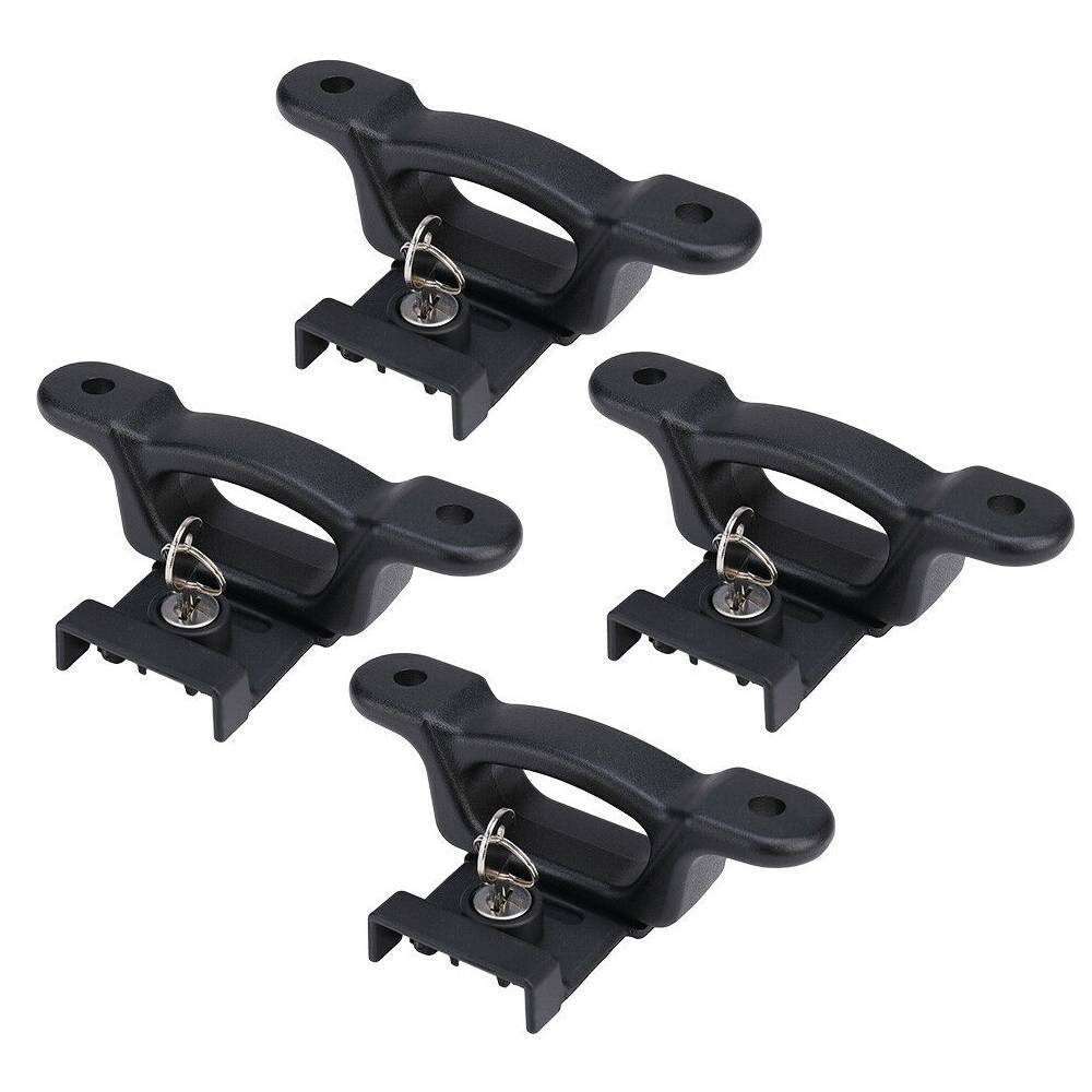 4 Set Locking Bed Tie Down Cleats Anchors & Interface Plates For Ford