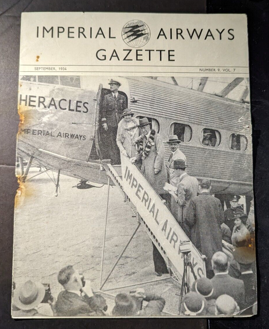 AJ 『MEMOIRES EN VRAC』（1938）古書 1934 Imperial Airways Gazette Booklet KLG Shell Oil Aviation