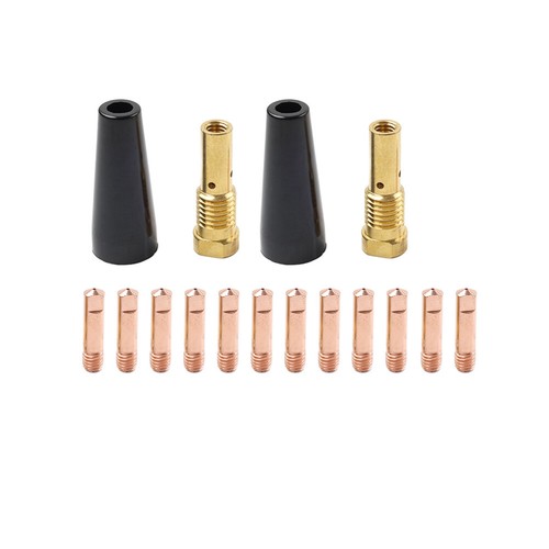 Kit 16 pezzi punta ugello senza gas Flux Core K3493-1 030/035 per torcia senza gas MB14AK - Foto 2 di 22