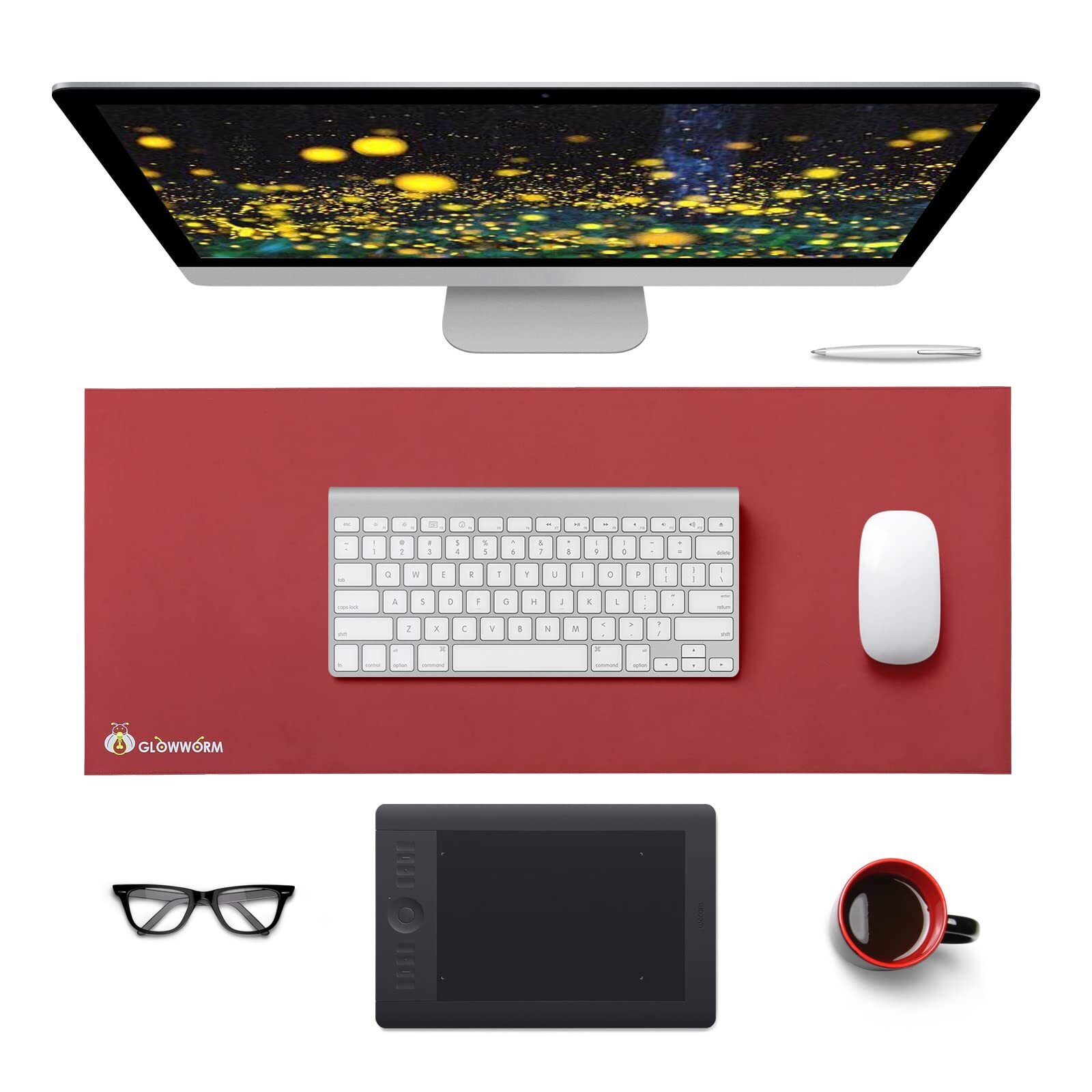 Desk Mat Mouse Pad Desk Pad Waterproof Desk Mat for Desktop Leather Desk Pad ...-image