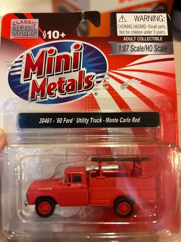 C.M.W. Camión utilitario Ford F-350 1960 mini metales #30461 con escalera "rojo" H.O. 1:87 | Zustand: New