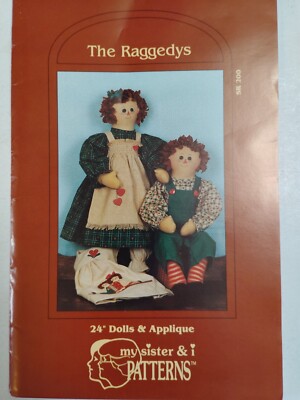 The Raggedys 24'' Dolls & Applique SR200 Craft Sewing Pattern UC SR 200 My Sister