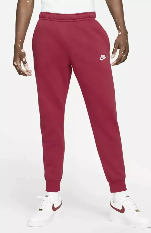 Nike Sportswear Club Fleece Red Joggers Mens Multi Sizes BV2737-690