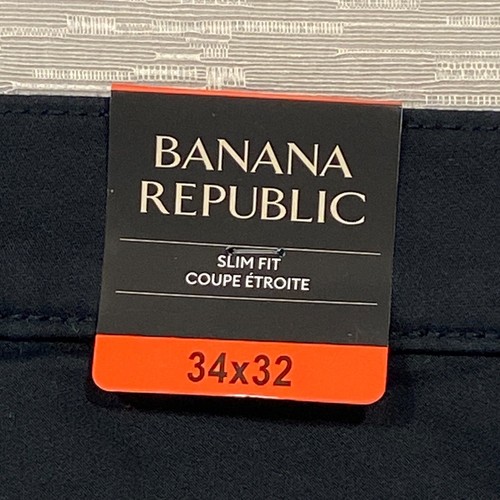 Banana Republic Chino Hose Herren 34 x 32 Slim Fit Schwarz Gerades Bein Stretch - Bild 7 von 20