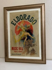 Antique 1894 Jules Cheret Lithograph Poster El Dorado