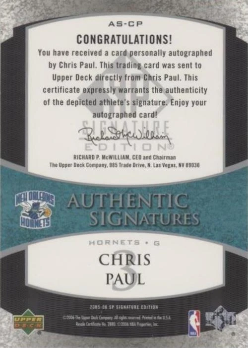 2005-06 SP Signature Edition - Chris Paul #AS-CP