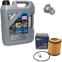 MotoröL Set 5W-30 5 Liter + ÖLfilter SH 4032 P + Schraube FüR BMW 1Er 3Er 5Er X3