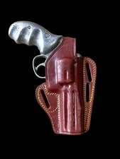 K030 Pancake Leather Holster Thumb Break RH 357 Magnum 4 " & Similar Revolvers