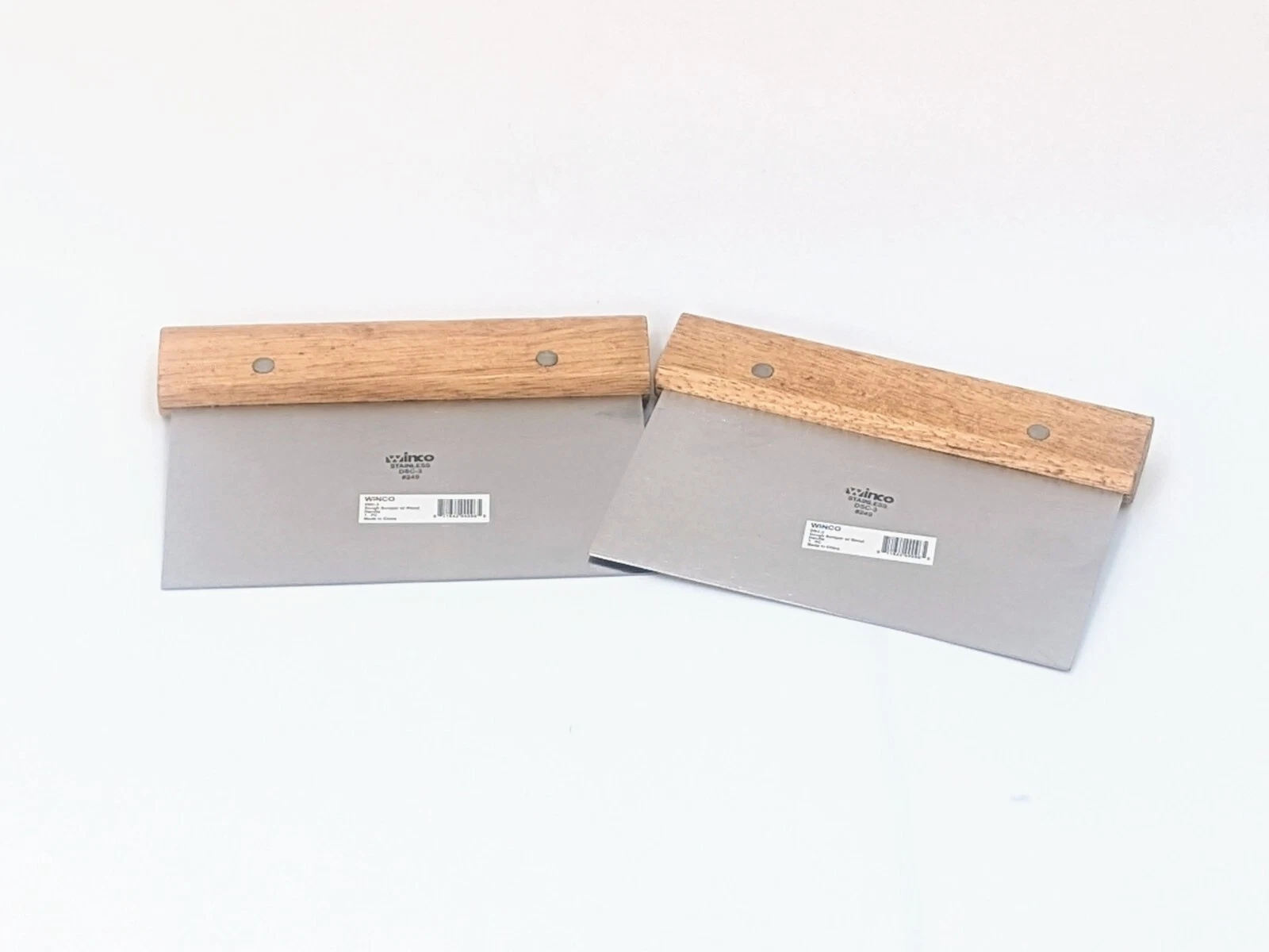 NEW Set of 2 Stainless Steel Dough Bench Scrapers w/ Wood Handle 4 x 6 in.
Opens in a new window or
