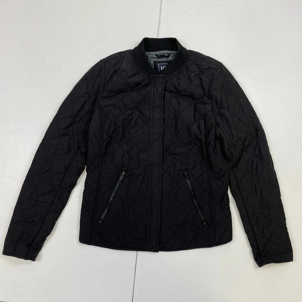 Black bomber jacket best sale gap