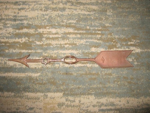 Vintage I P C Bronze Weathervane Directional Arrow With Star -17" Long, Repaired