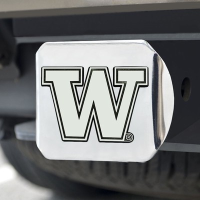 NCAA - Washington Chrome Hitch Cover 4 1/2''x3 3/8''