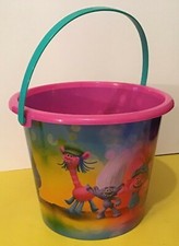 Jumbo Plastic Easter/Halloween Candy Bucket Trolls World Tour 10" x 9" NEW