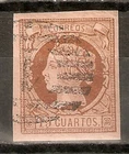 1860 ISABEL II EDIFIL 54th USED FULL MARGIN VERY NICE
