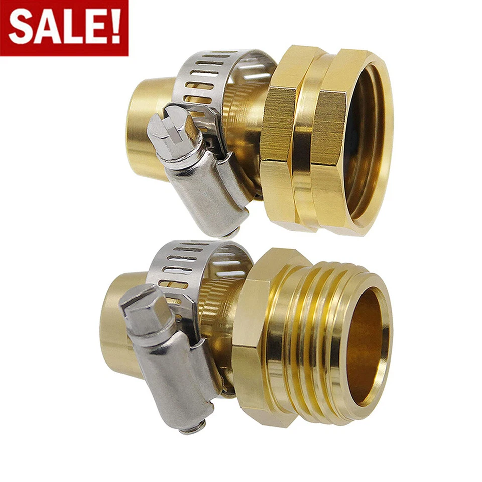 3/4英寸5/8英寸花园Mender末端维修套件水软管公头母头快速连接器 — 第 2/4 张图片