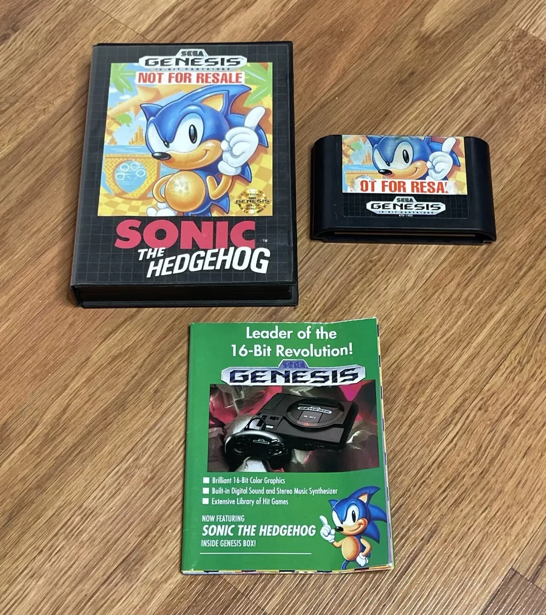 Sonic the Hedgehog sega Genesis 1991 NOT FOR RESALE Version 