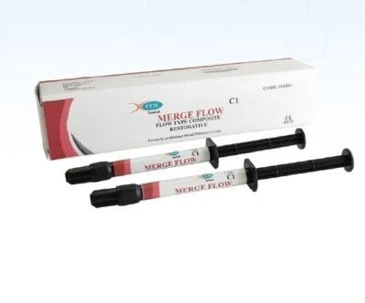 XCEM Merge Flow (2 syringes x 1.5gm flowable dental composite light cure) shade A3.5