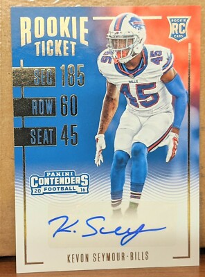 2016 Panini Contenders Rookie Ticket Auto Kevon Seymour RC USC Bills 