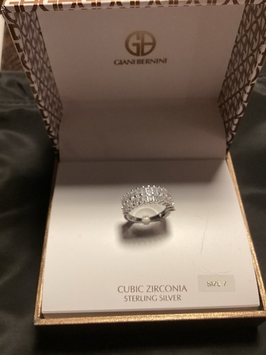 Gianni Bernini sterling silver and cubic zirconia ring size 7 - Picture 4 of 4
