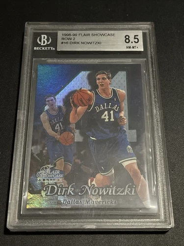 📈High SUBS📈 1998 Flair Showcase Row 2 Dirk Nowitzki ROOKIE RC #16 BGS 8.5 SP