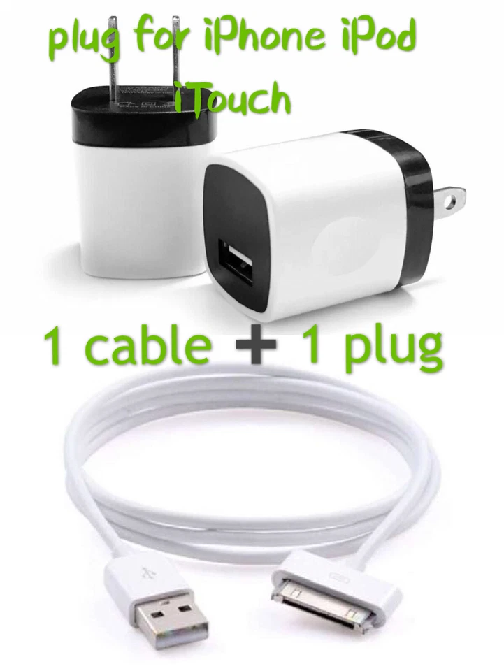 Lote Cable Cargador USB de 6 Pies Compatible para Cargar iPhone 4 4S iPod 4to Ipad_2 Foto 4 de 4