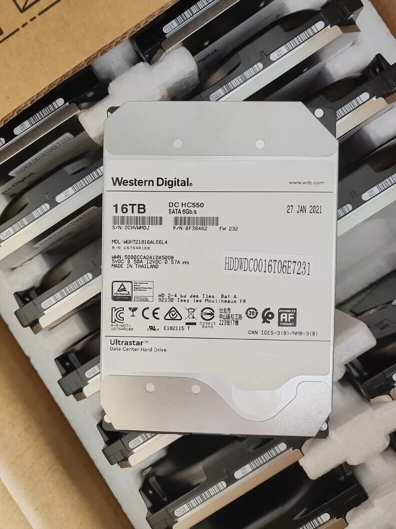 WD WUH721816ALE6L4 Ultrastar DC HC550 16TB 3.5 WD WUH721816ALE6L4 Ultrastar DC HC550 16TB 3.5