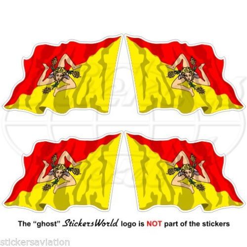 SICILE Sicilien Écusson Sicilia Italie Italien, 100mm Vinyl Sticker - Foto 2