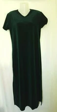 Victoria Secret Country Green Emerald Velvet Night Gown Romantic Farmchic Medium