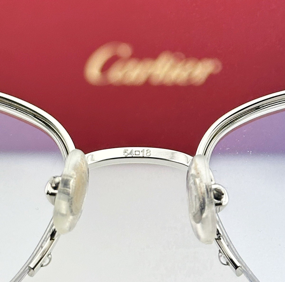 Cartier Panthere CT0311O 002 Women's Eyeglasses Silver Half-Rim