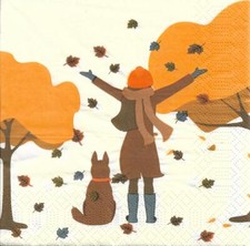 Lot de 2 Serviettes en papier Bio Jardin d'Automne Decoupage Decopatch