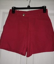 ROTE DAMENSHORTS GRÖSSE 4 VON DRAPER JAMES NEU MIT ETIKETT RSVP COLLECTION FLACHE VORDERSEITE 