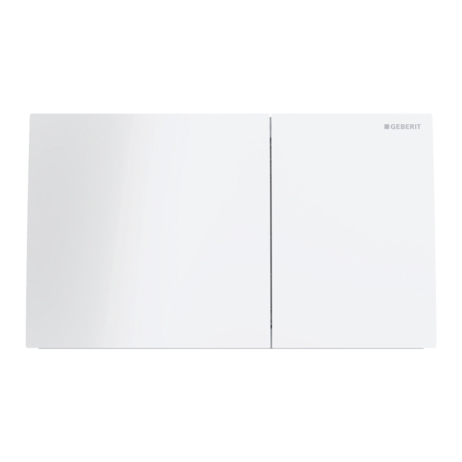 Placca Geberit Sigma 70 Vetro Bianco Doppio Tasto | 115.622.SI.1