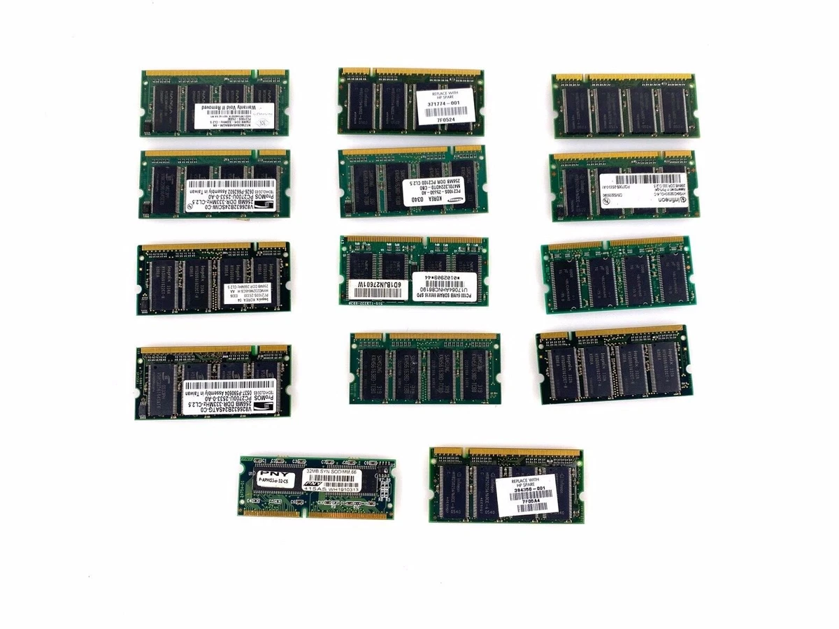 27 RAM DDR1 LOT OF 14 ASSORTMENT 32MB, 64MB, | eBay