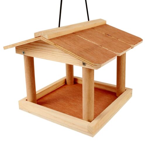 Wild Bird Feeding Station Garden Wooden Tree Hanging Birds Feeder Table - Picture 2 of 5