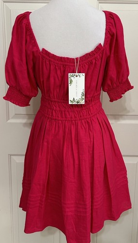 NWT Chelsea & Violet size M bright rose fuchsia pink fit & flare dress $118 - Picture 3 of 6