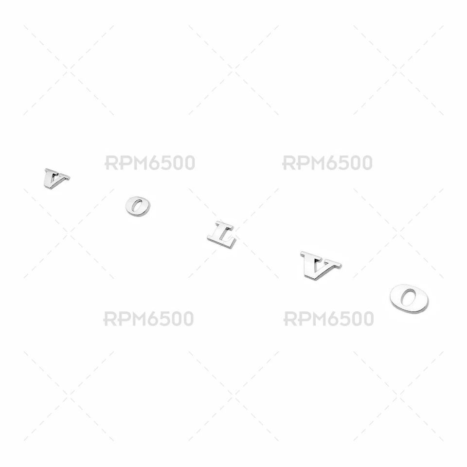 For Volvo Rear Trunk Lid Letter Logo Badge Nameplate Emblem Sport Chrome - Imagem 3 de 4