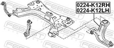 Für FEBEST 0224-K12LH LEFT FRONT ARM