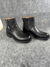 Eurosoft By Sofft Womens 8M Cymberlee Black Ankle Boots  Side Zipper & Buckle