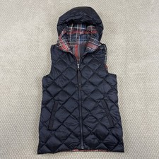 Lululemon The Fluffiest Down Reversible Vest Women s Size 6 Blue Plaid Full Zip