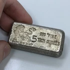 RARE Doyle's Mint 5 Oz ".999+ FINE" Poured Silver Lion Bar Vintage, Strong Stamp