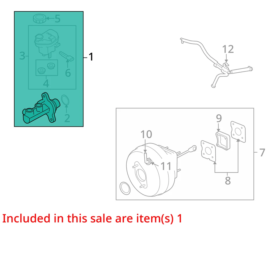 Ford Taurus 2009 (cilindro maestro de freno sedán fabricante de equipos originales 96 k millas - LKQ378528591 Foto 4 de 4