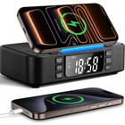 9-in-1 Wireless Charging Station with Bluetooth Speaker, Alarm Clock, FM Radi...