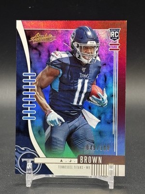 2019 Panini Absolute - Rookie Red Spectrum #101 A.J. Brown /100 RC Titans Eagles