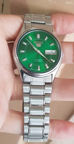 Seiko 5 Automatic Vintage 21 jewels Watch  Green Dial Day / Date 6309 @ Japan