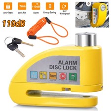 110dB Alarm Motorbike Disc Brake Lock Security for Motorcycle Moped Motocross