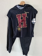 Harry Potter Gryffindor Kids Pajama Set L 10/12 Black Gold Red Long Sleeve