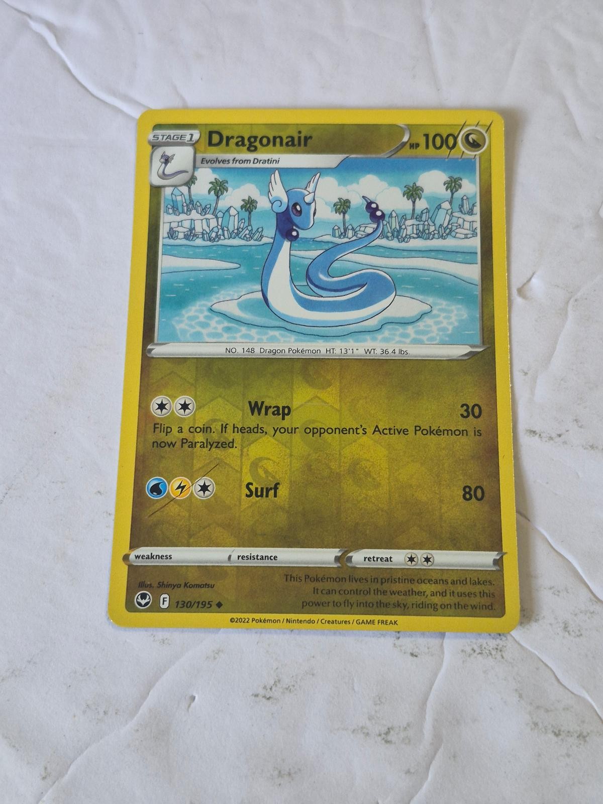 Dragonair 130/195 Uncommon Silver Tempest Pokemon Reverse Holo Near Mint