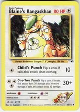 Blaine's Kangaskhan 36/132 Uncommon Gym Heroes Pokemon Unlimited MP on eBay