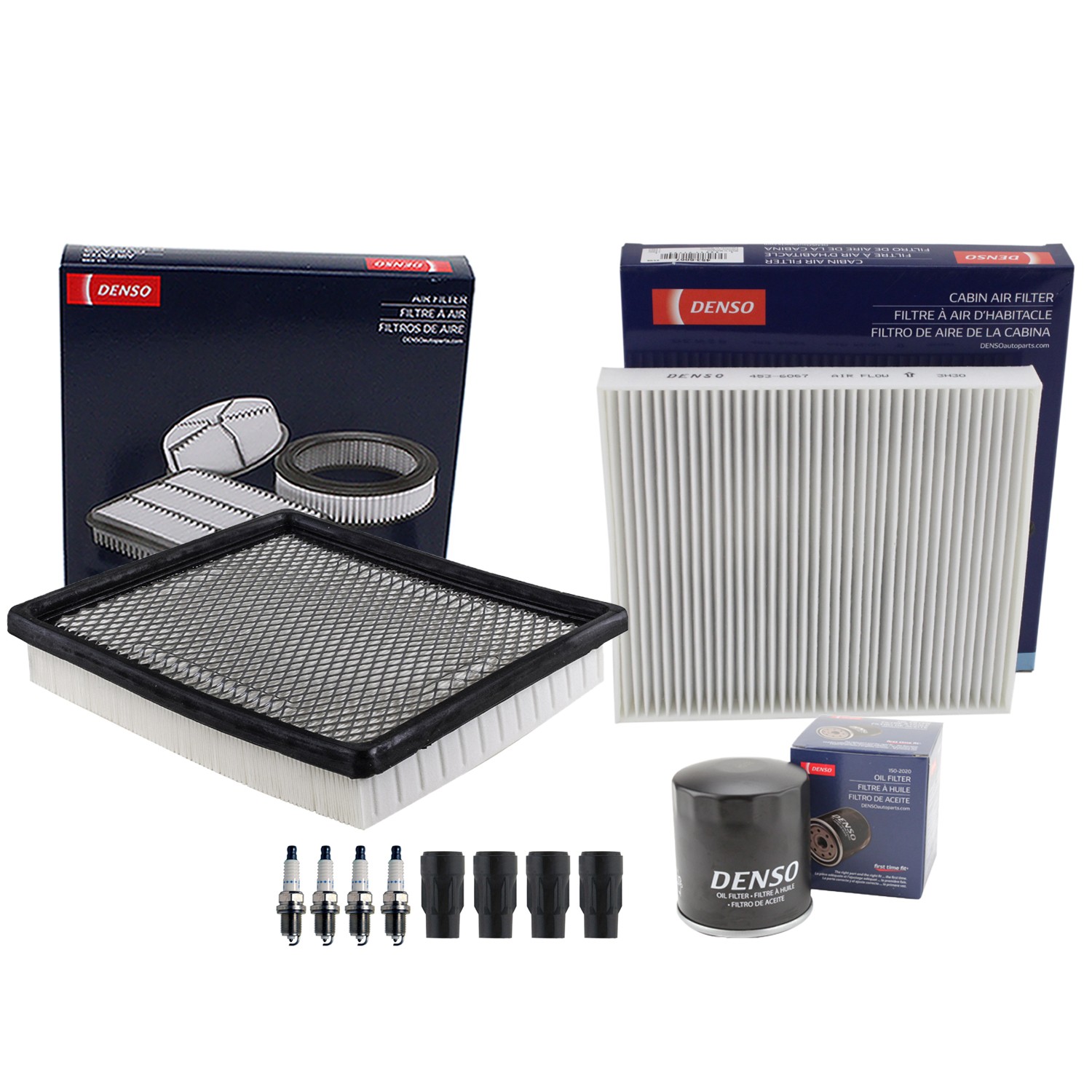 Denso Tune Up Kit 4 Spark Plugs  Boots Kit for 200 Avenger Sebring 2.4 L4 GAS